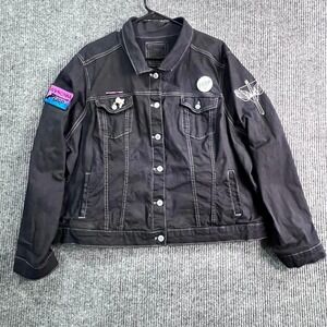 Wynonna Earp themed jean jacket with patch,pin and embroidered shield on sleeve
